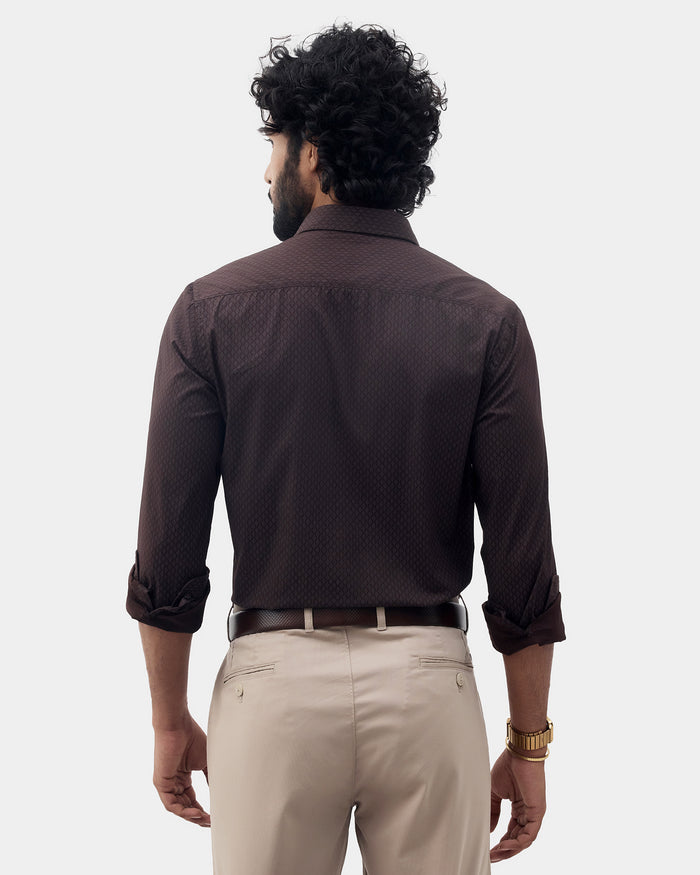Wine Printed Shirt - Oplos