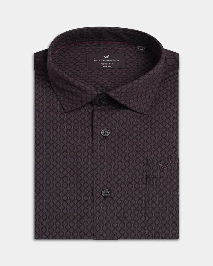 Wine Printed Shirt - Oplos
