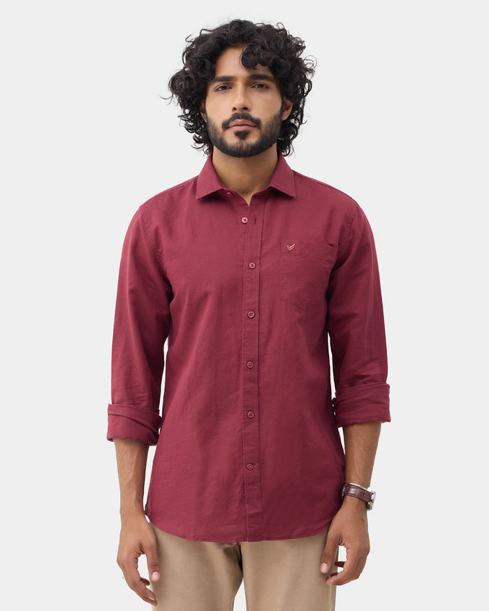LONG SLEEVE INDIA FIT SOLID SHIRT