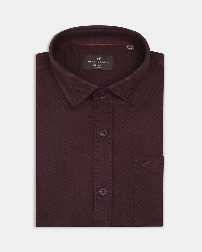 Wine Textured Shirt - Caty