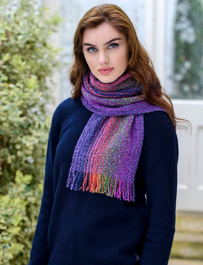 Wool Cashmere Skellig Scarf - Purple Heather #color_purple-heather