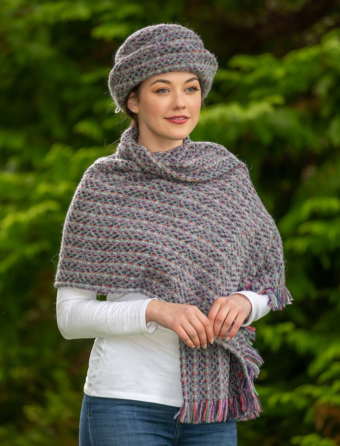 Wool Country Stole - Connemara Light Grey #color_connemara-light-grey