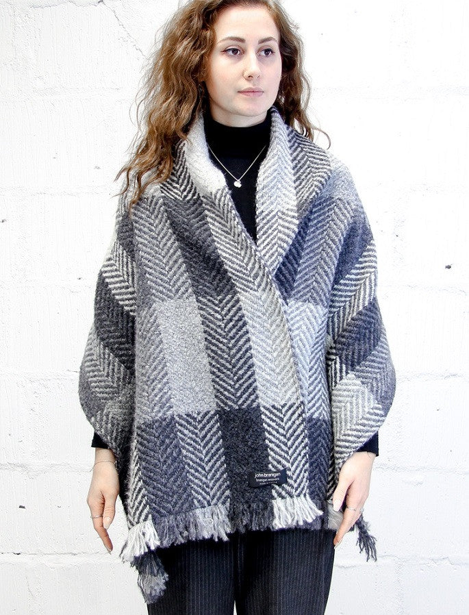 Wool Country Stole - Grey #color_grey