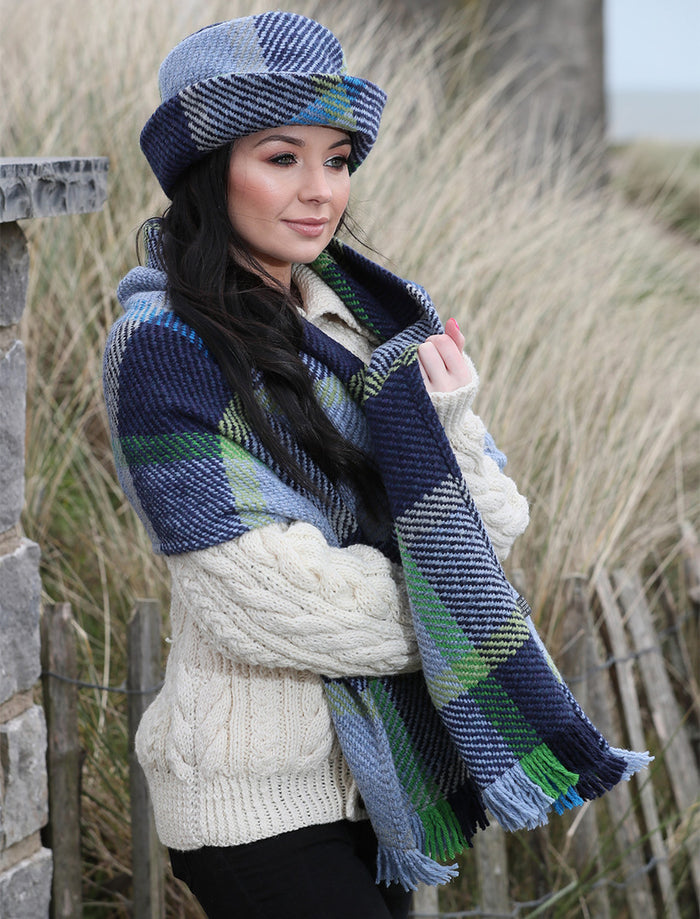 Wool Country Stole - Galway Blue #color_galway-blue