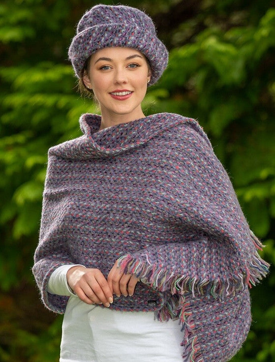 Wool Country Stole - Connemara Violet #color_connemara-violet
