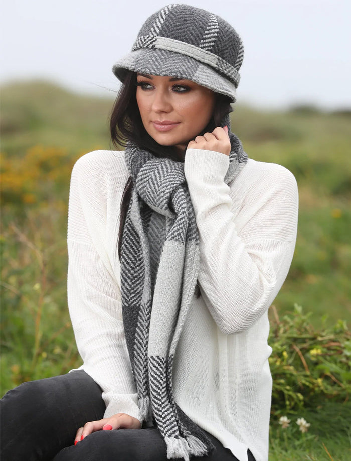 Wool Donegal Scarf - Grey #color_grey