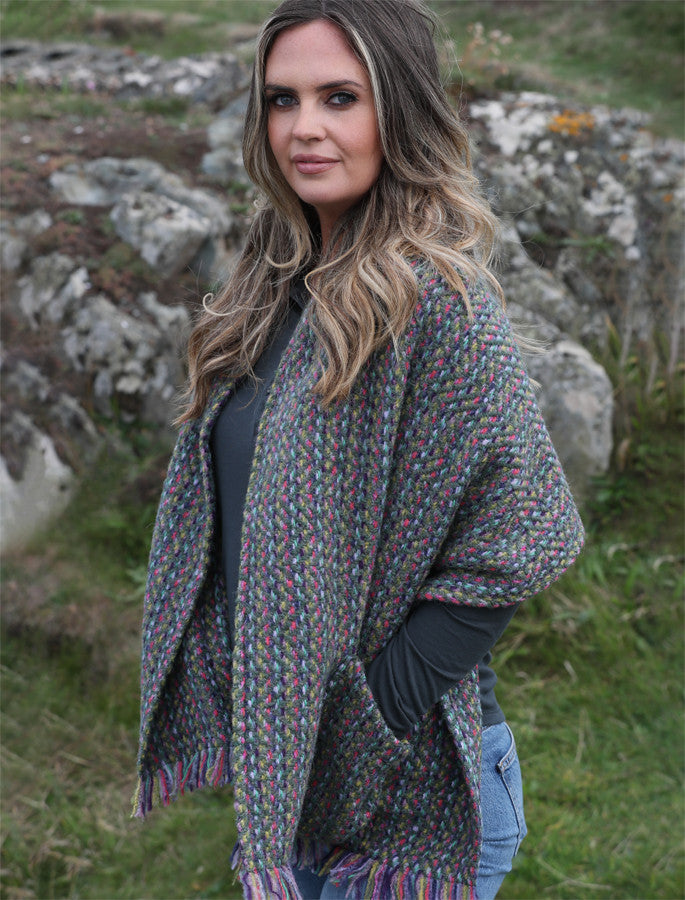 Wool Pocket Stole - Connemara Loden #color_connemara-loden