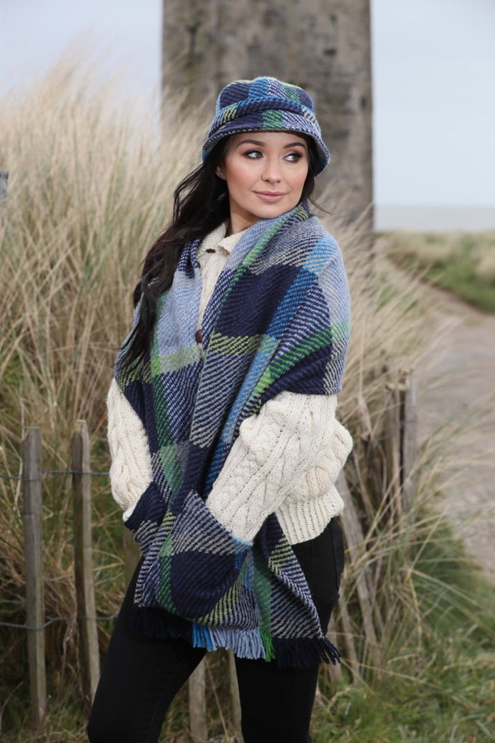Wool Pocket Stole - #color_galway-blue