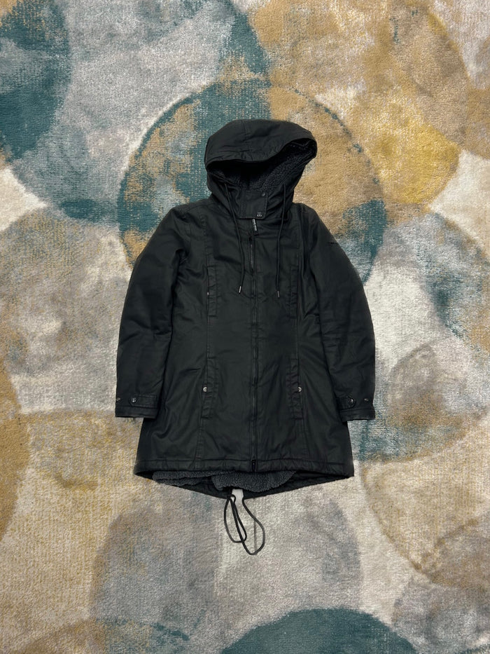 Woolrich Black Heavy Jacket with Removable Fleece Interior