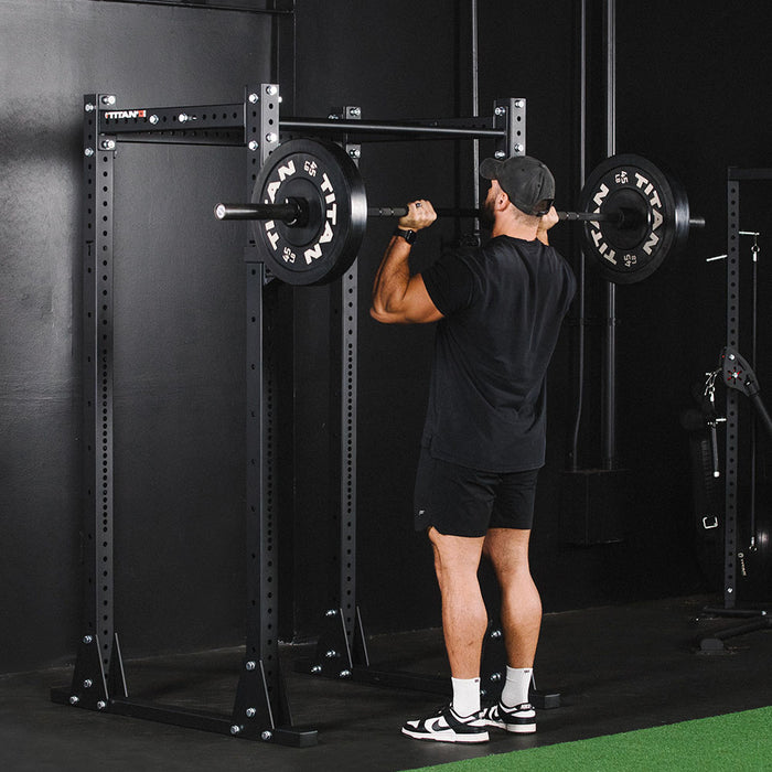X-3 Series Flat Foot Power Rack | 82in / No Weight Plate Holders