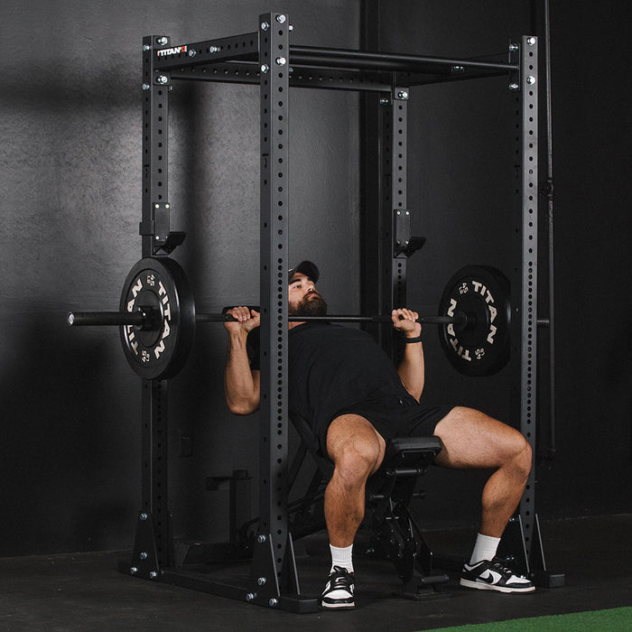 X-3 Series Flat Foot Power Rack | 82in / No Weight Plate Holders