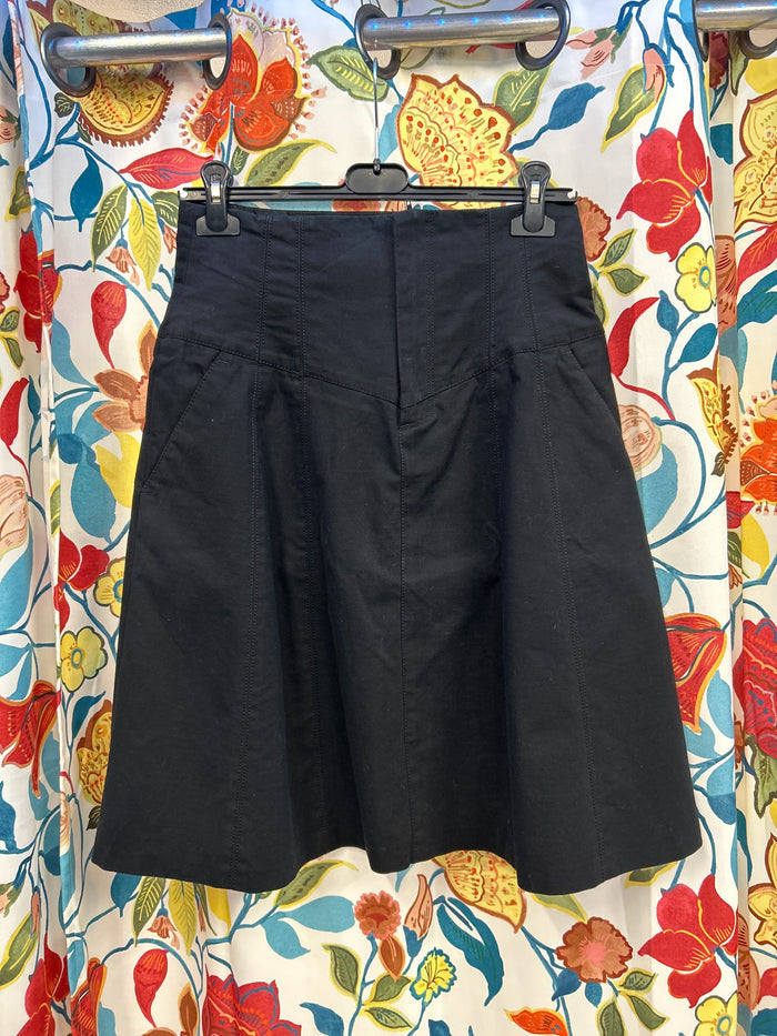 Y2K Zara black midi skirt