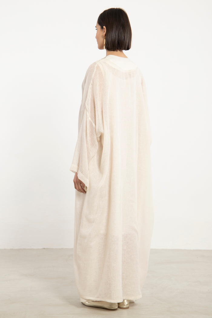 Yafa Linen Hand Stitched White Set