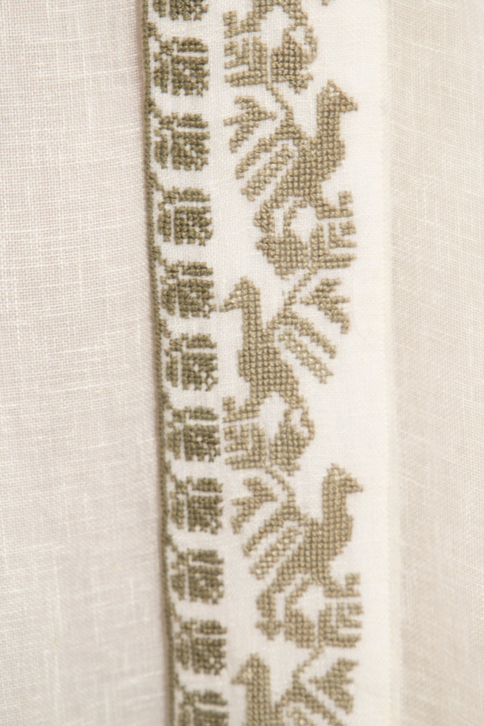 Yafa Linen Hand Stitched White Set