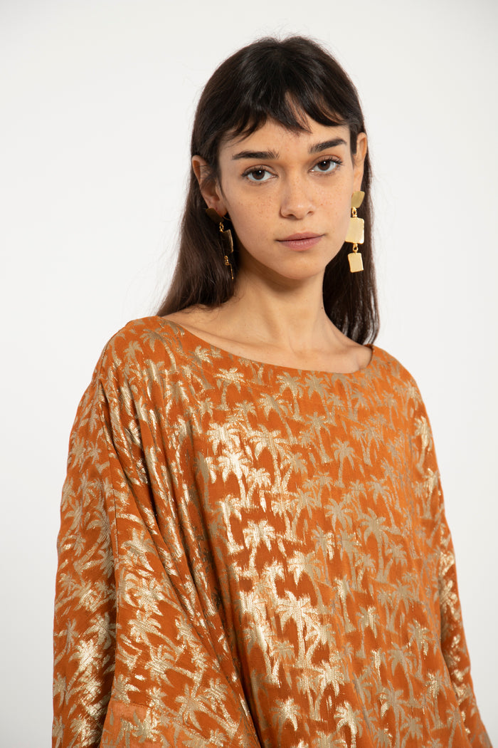 Yaman Palm Tree Print Dress