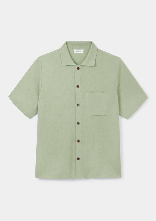 Young Green Cotton Knit Polo, Polo Shirt - SIRPLUS