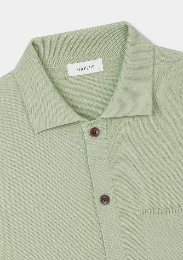Young Green Cotton Knit Polo, Polo Shirt - SIRPLUS